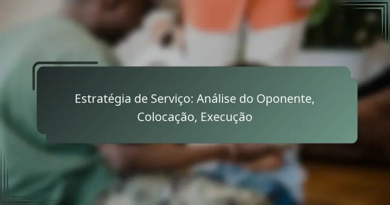 Estratégia de Serviço: Análise do Oponente, Colocação, Execução