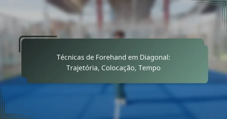 Técnicas de Forehand em Diagonal: Trajetória, Colocação, Tempo