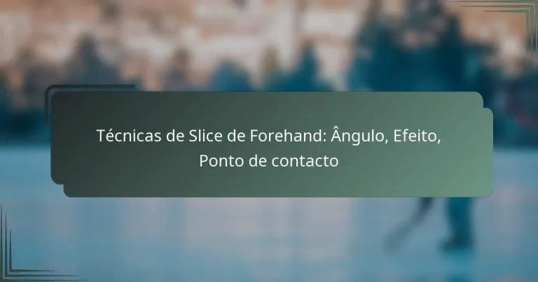 Técnicas de Slice de Forehand: Ângulo, Efeito, Ponto de contacto